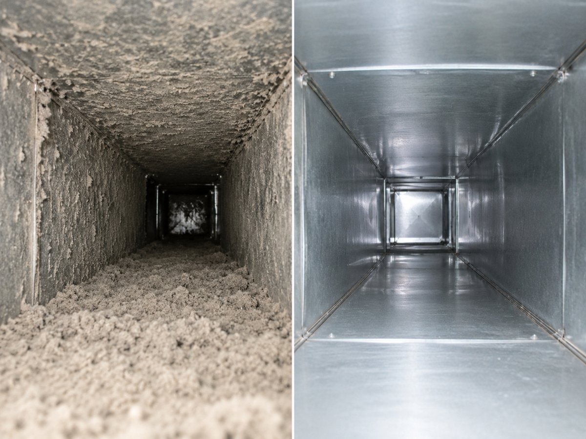 air duct cleaning before and after